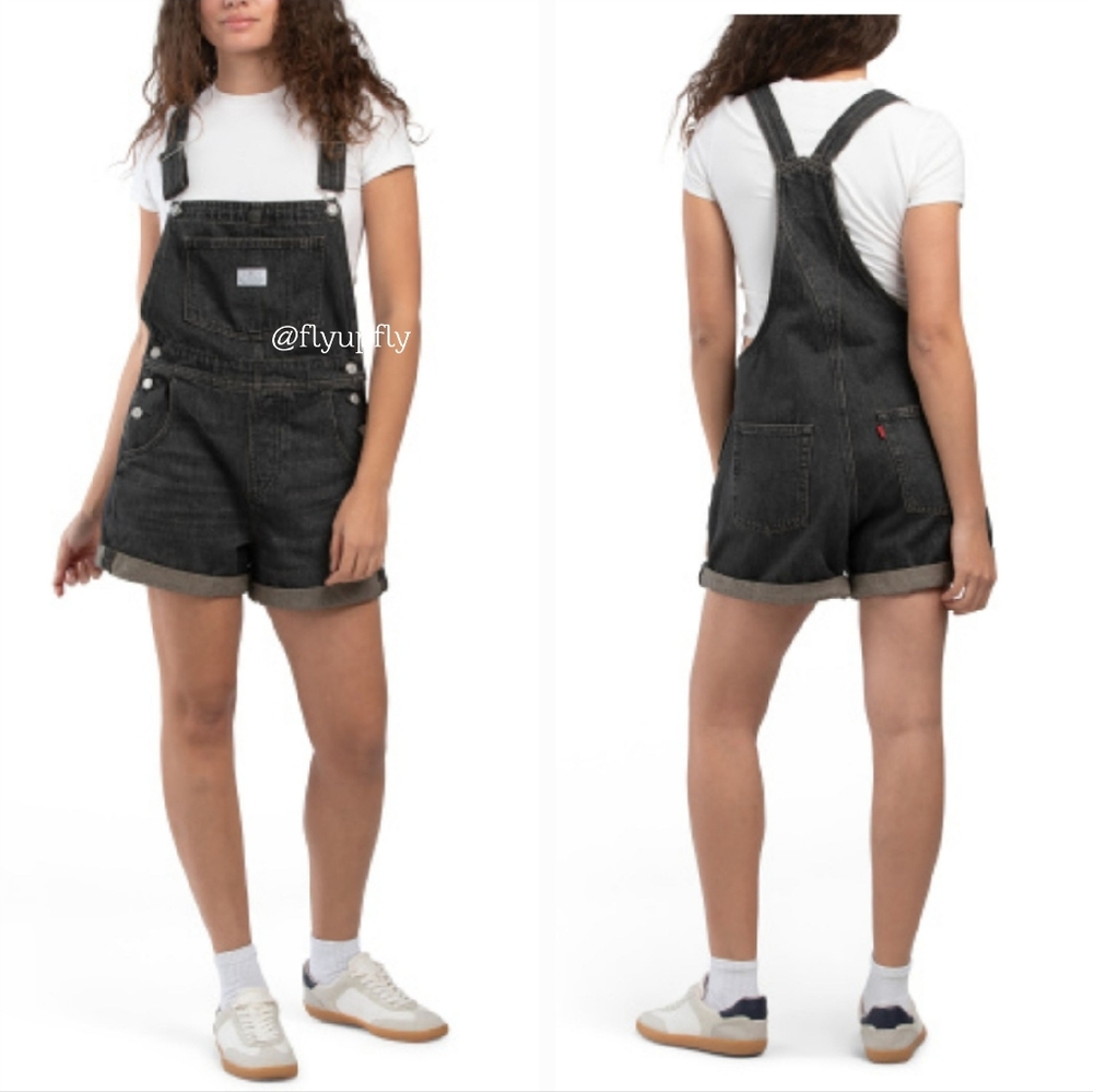 Levi's Vintage Denim Shortalls Short Overalls - Picture 2 of 10
